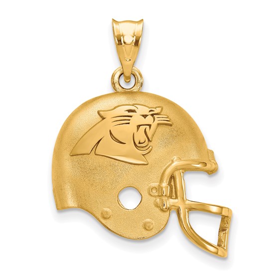Sterling Silver Gold-plated Carolina Panthers Helmet Pendant Sterling Silver Gold-plated Carolina Panthers Helmet Pendant
